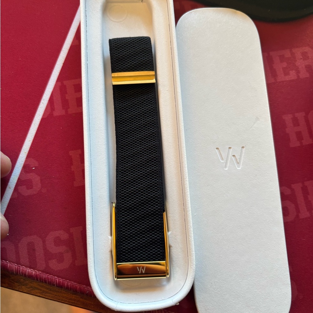 Whoop 5.0/MG Black obsidian Band - Gold hook link clasp - one-peak-life - Picture 5 of 7